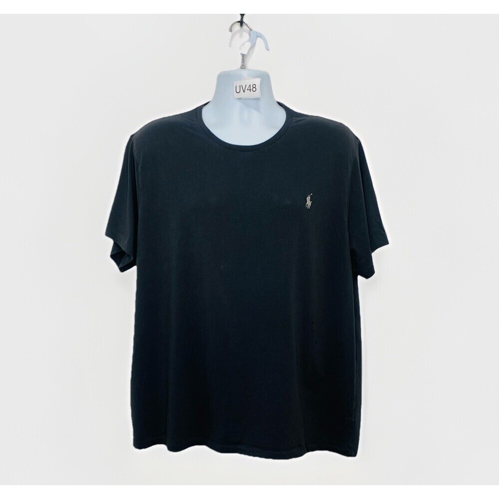 Polo Ralph Lauren Men’s XXL Cotton Tee Shirt Custom Fit Dark Charcoal Basic Pony